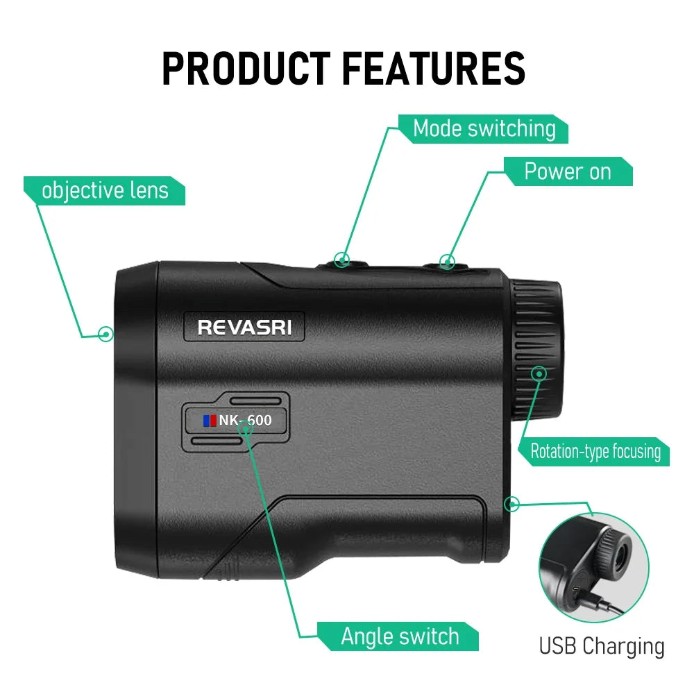 Yard Golf Laser Rangefinder with Slope Compensation